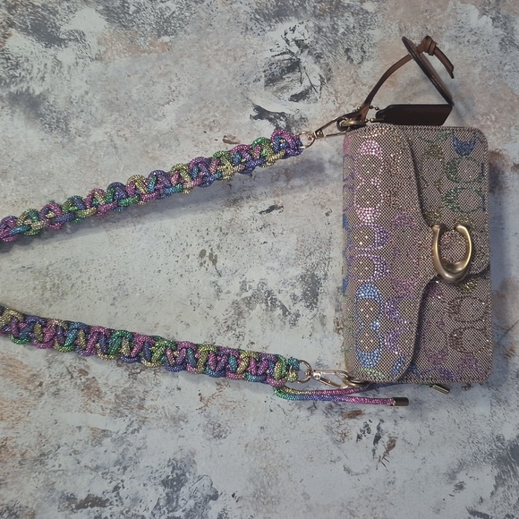 Coach Crystal Rainbow Signature Tabby Shoulder/Crossbody Bag - Picture 13 of 16